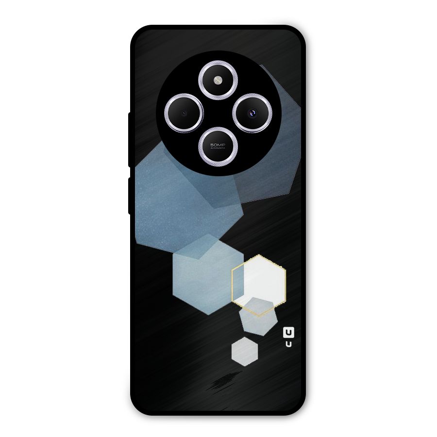 Shades Of Blue Shapes Metal Back Case for Redmi 14C
