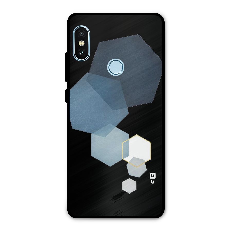 Shades Of Blue Shapes Metal Back Case for Redmi Note 5 Pro