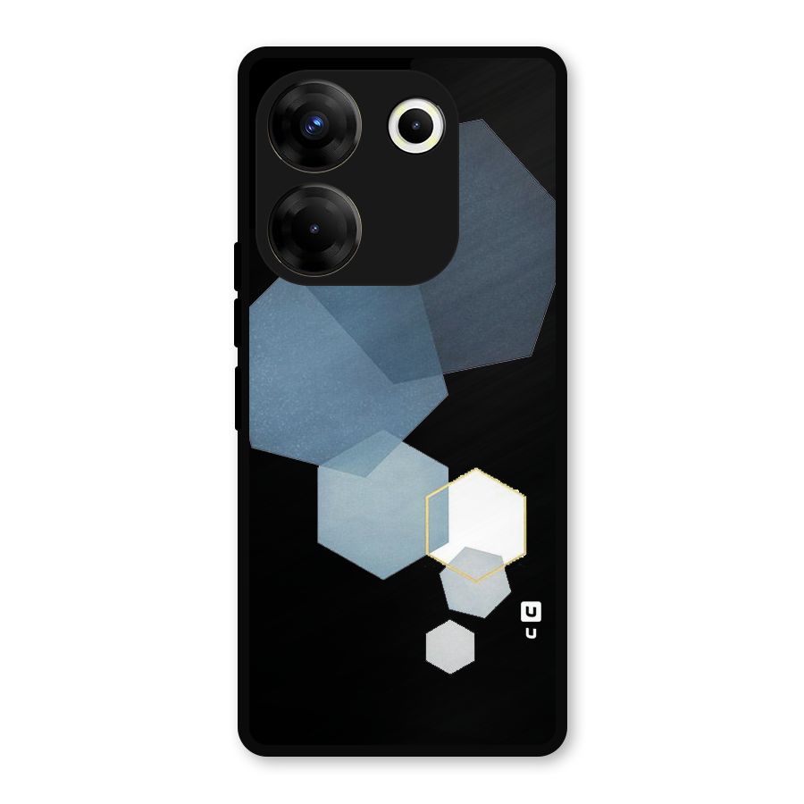 Shades Of Blue Shapes Metal Back Case for Tecno Camon 20 Pro