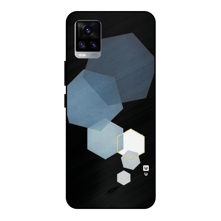 Shades Of Blue Shapes Metal Back Case for Vivo V20