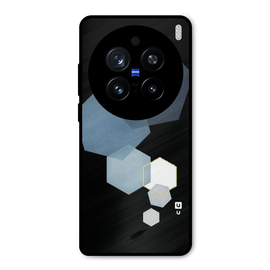 Shades Of Blue Shapes Metal Back Case for Vivo X200 Pro