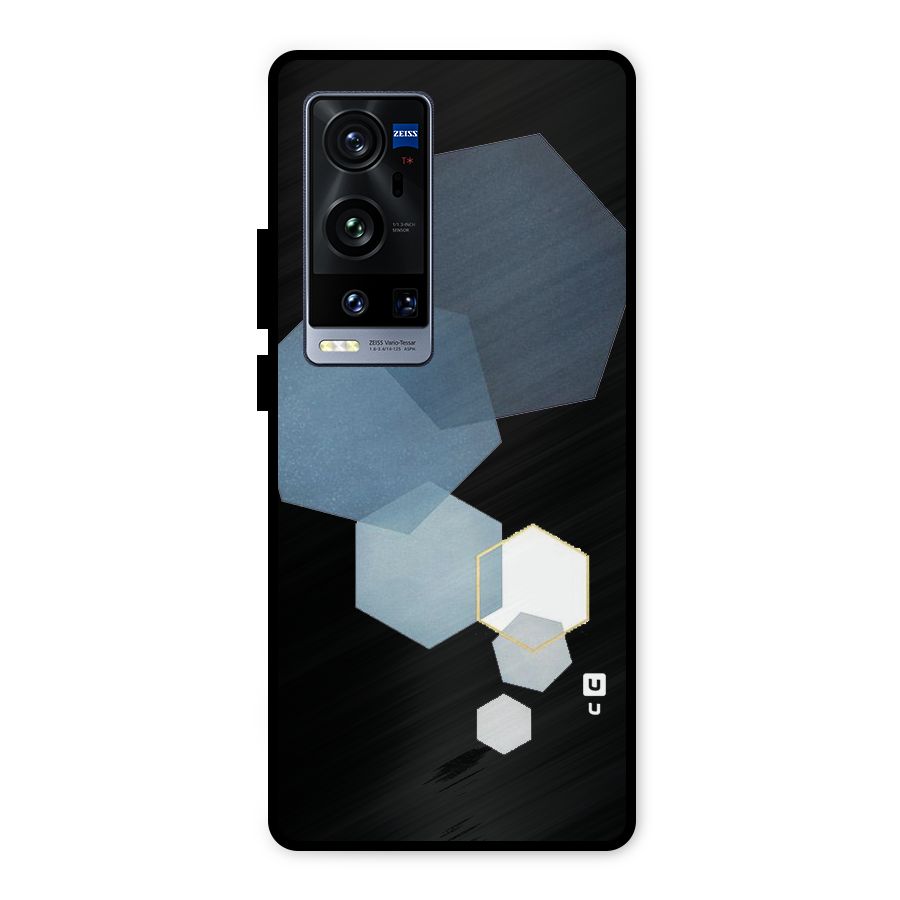 Shades Of Blue Shapes Metal Back Case for Vivo X60 Pro Plus