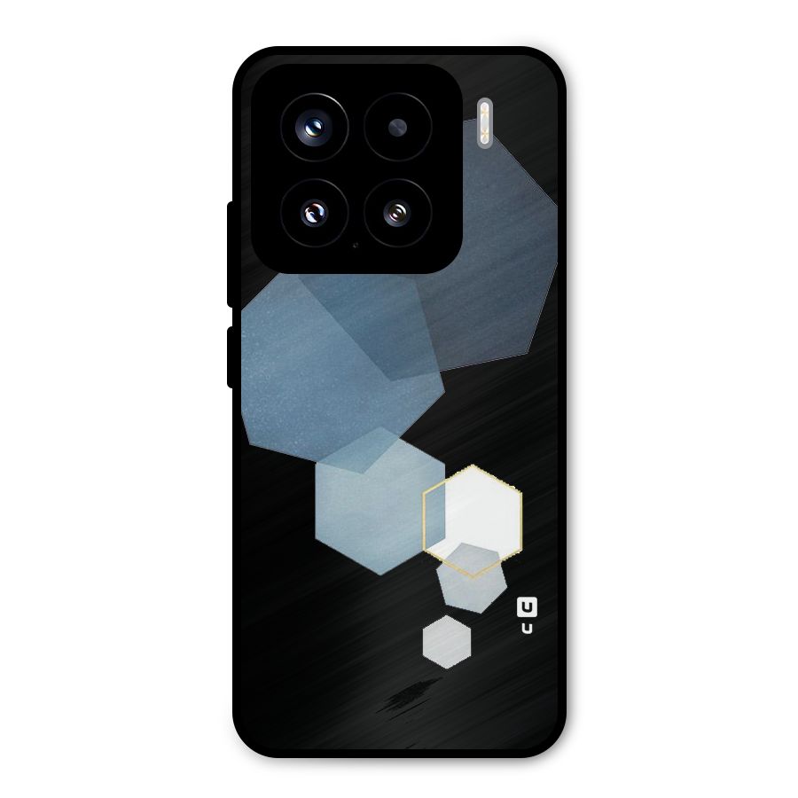 Shades Of Blue Shapes Metal Back Case for Xiaomi 15