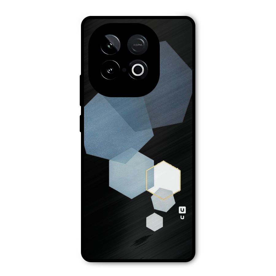 Shades Of Blue Shapes Metal Back Case for iQOO Neo 10