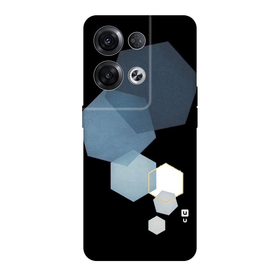 Shades Of Blue Shapes Original Polycarbonate Back Case for Oppo Reno8 Pro 5G