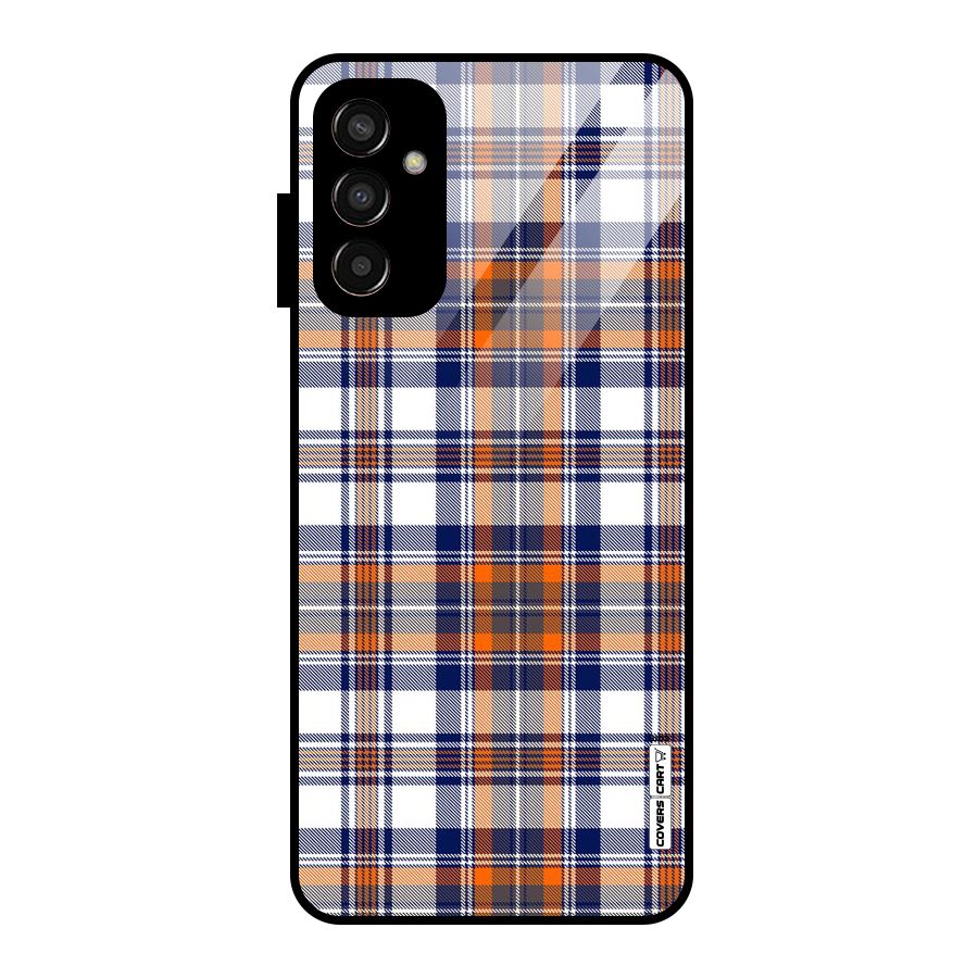 Shades Of Check Glass Back Case for Galaxy F13