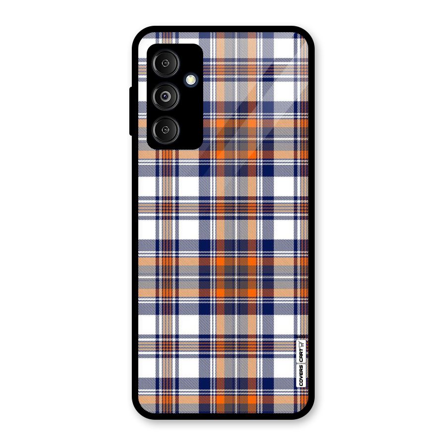 Shades Of Check Glass Back Case for Galaxy M14 5G