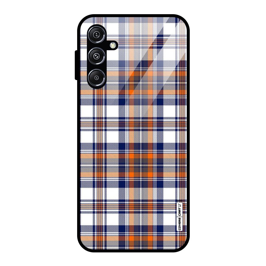 Shades Of Check Glass Back Case for Galaxy M34 5G