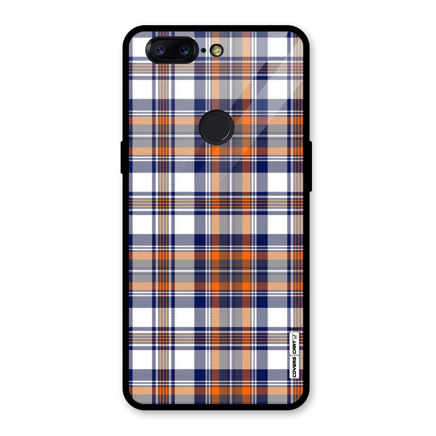 Shades Of Check Glass Back Case for OnePlus 5T