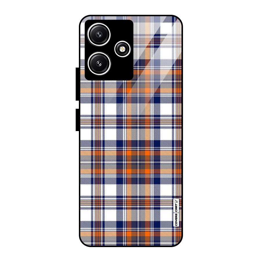 Shades Of Check Glass Back Case for Poco M6 Pro