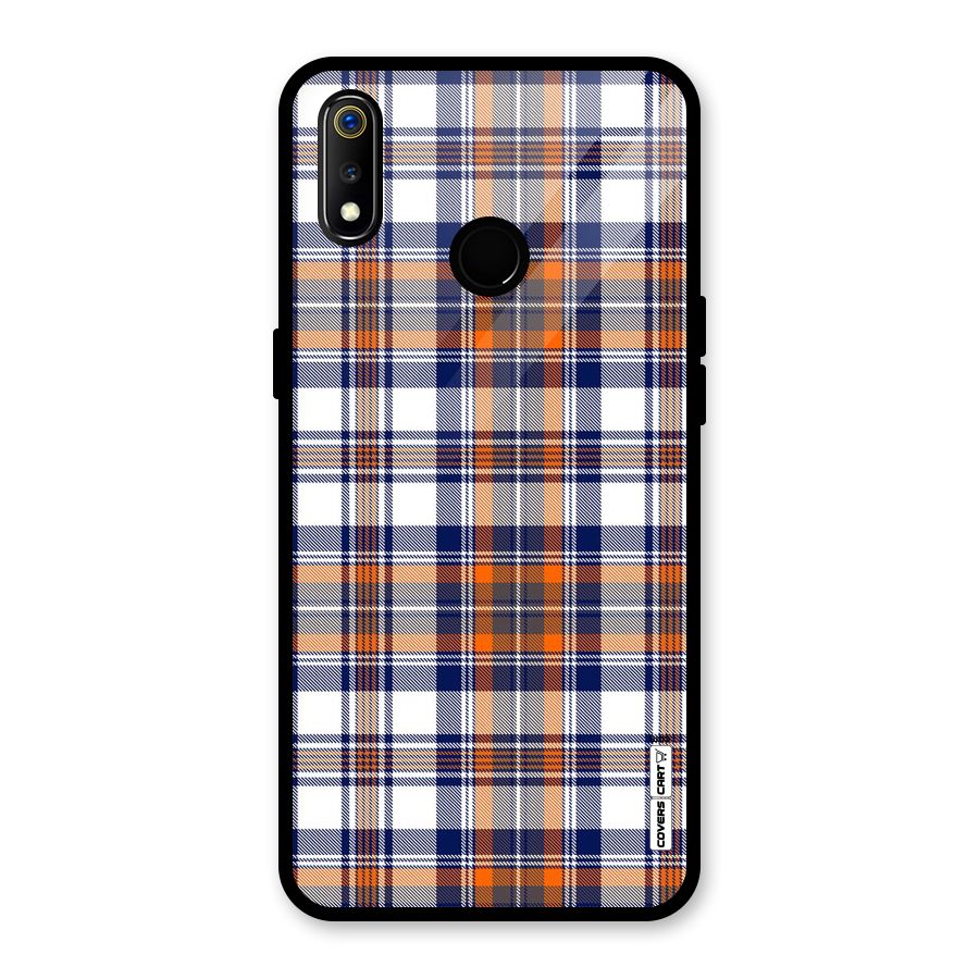 Shades Of Check Glass Back Case for Realme 3i