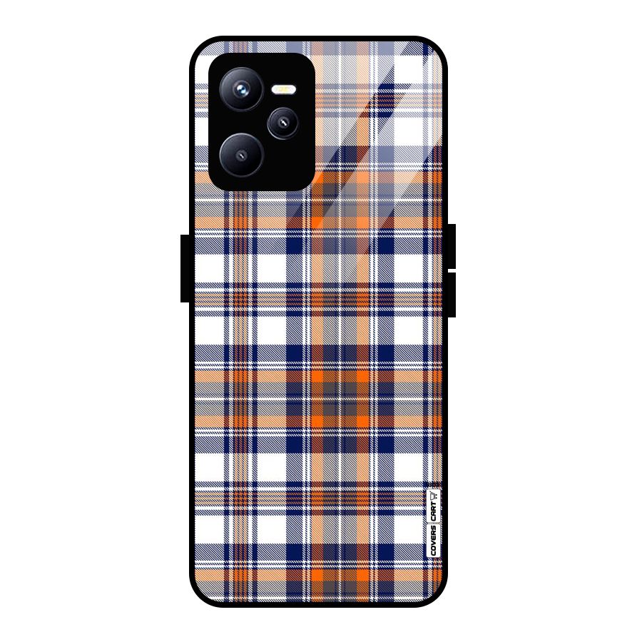 Shades Of Check Glass Back Case for Realme C35