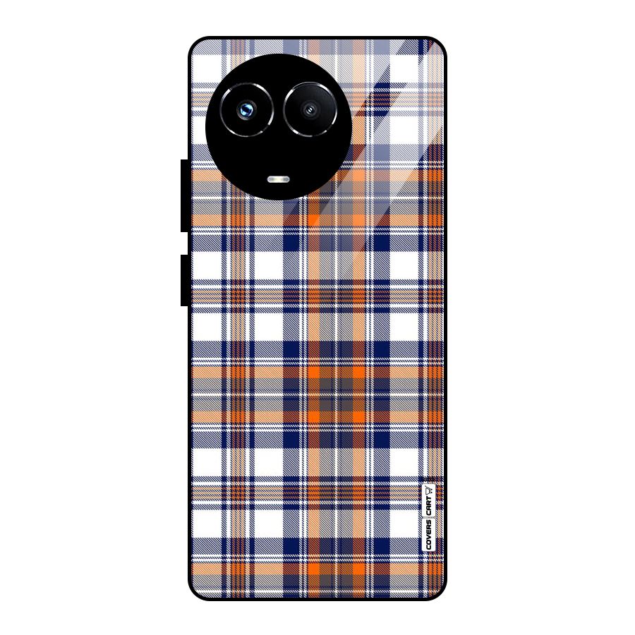 Shades Of Check Glass Back Case for Realme Narzo 60X