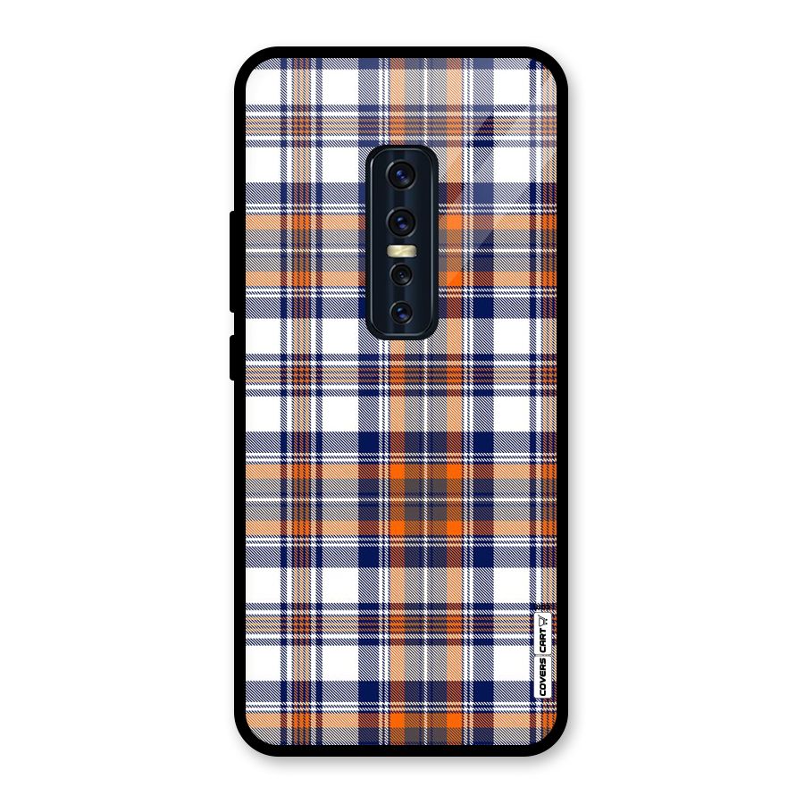 Shades Of Check Glass Back Case for Vivo V17 Pro