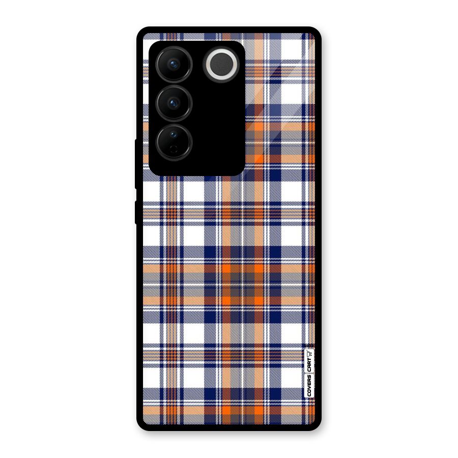Shades Of Check Glass Back Case for Vivo V27 Pro