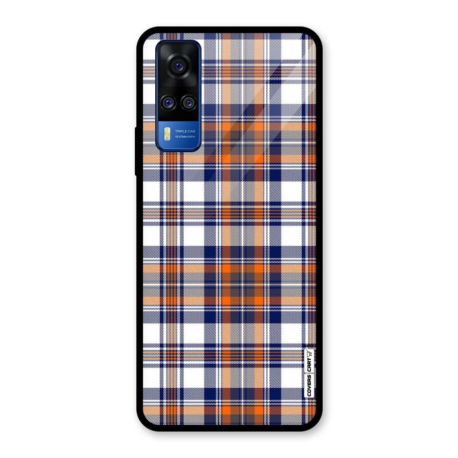Shades Of Check Glass Back Case for Vivo Y31