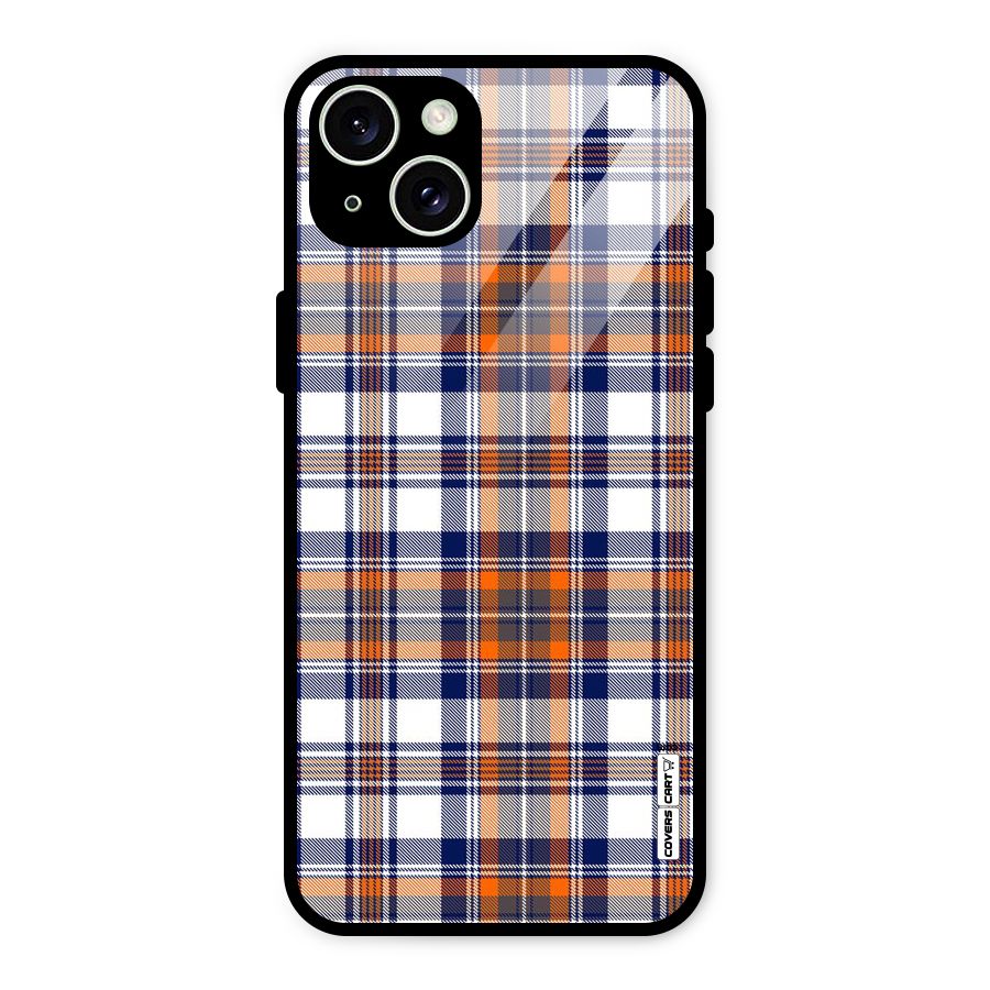 Shades Of Check Glass Back Case for iPhone 15 Plus