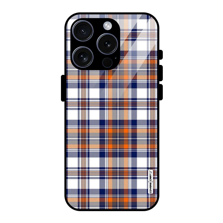 Shades Of Check Glass Back Case for iPhone 15 Pro