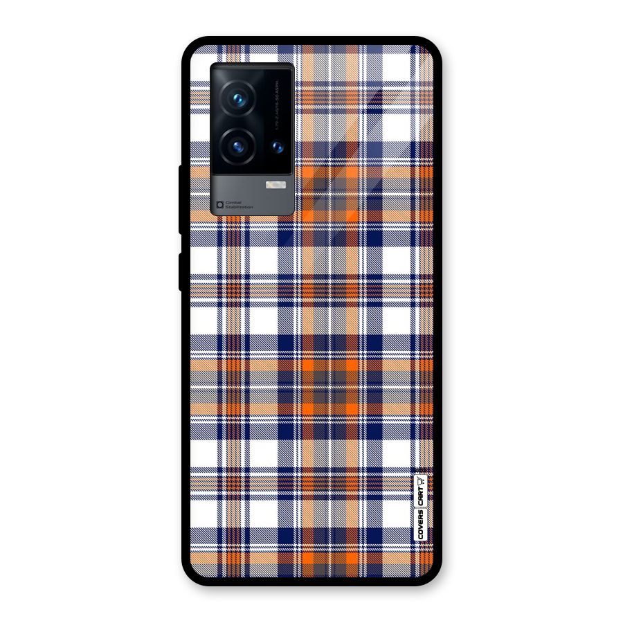 Shades Of Check Glass Back Case for iQOO 9 5G