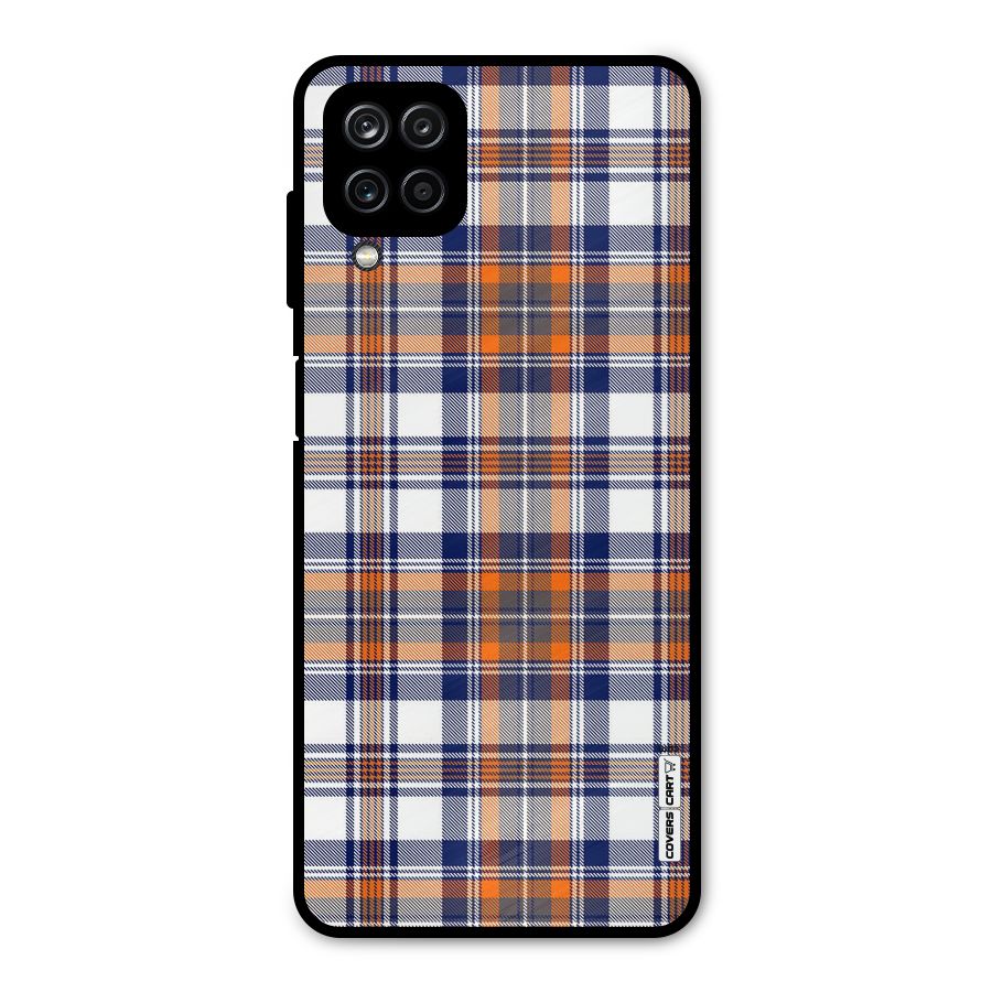 Shades Of Check Metal Back Case for Galaxy A12