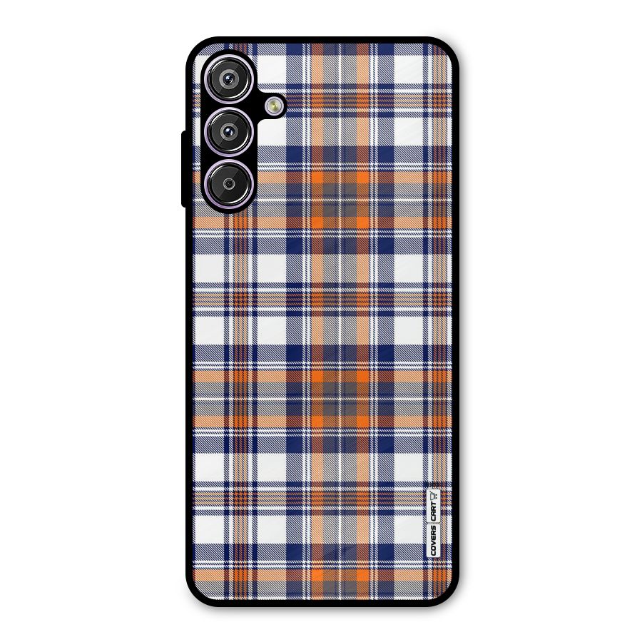 Shades Of Check Metal Back Case for Galaxy F15