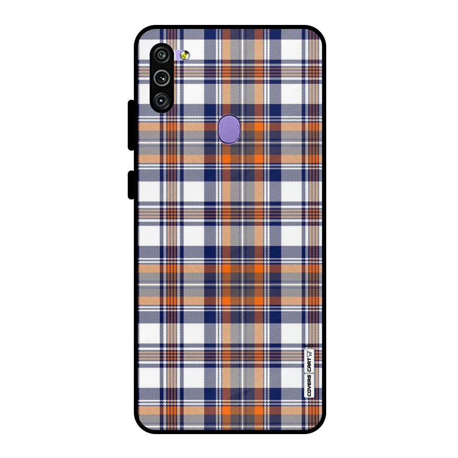 Shades Of Check Metal Back Case for Galaxy M11
