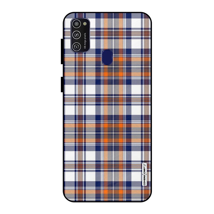 Shades Of Check Metal Back Case for Galaxy M21
