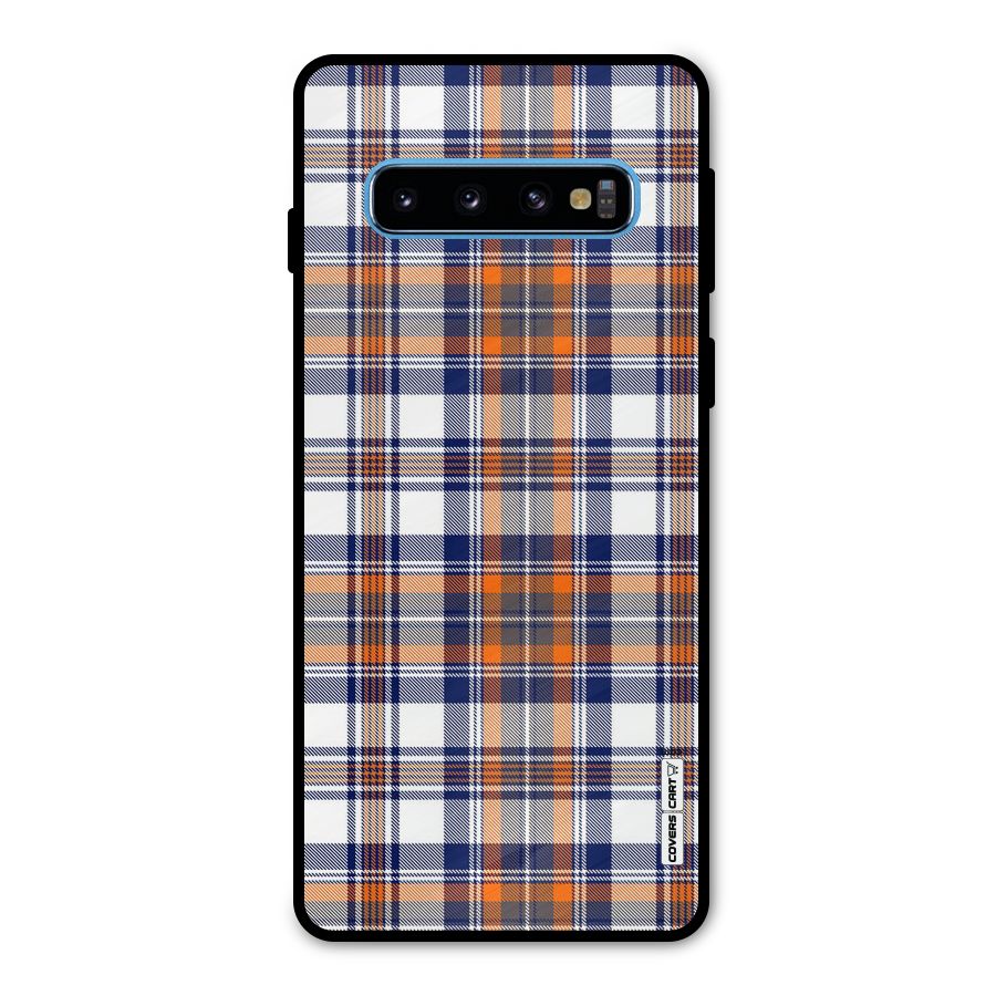 Shades Of Check Metal Back Case for Galaxy S10