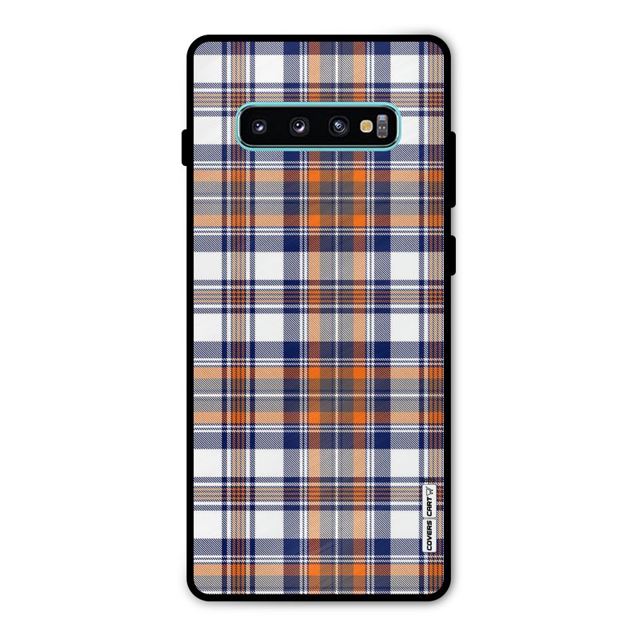 Shades Of Check Metal Back Case for Galaxy S10 Plus