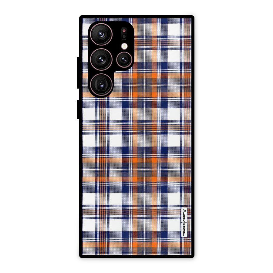 Shades Of Check Metal Back Case for Galaxy S22 Ultra 5G