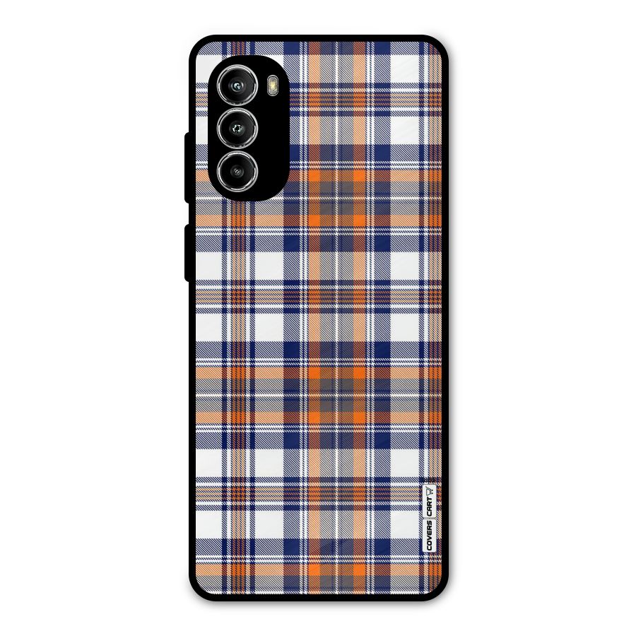 Shades Of Check Metal Back Case for Moto G52