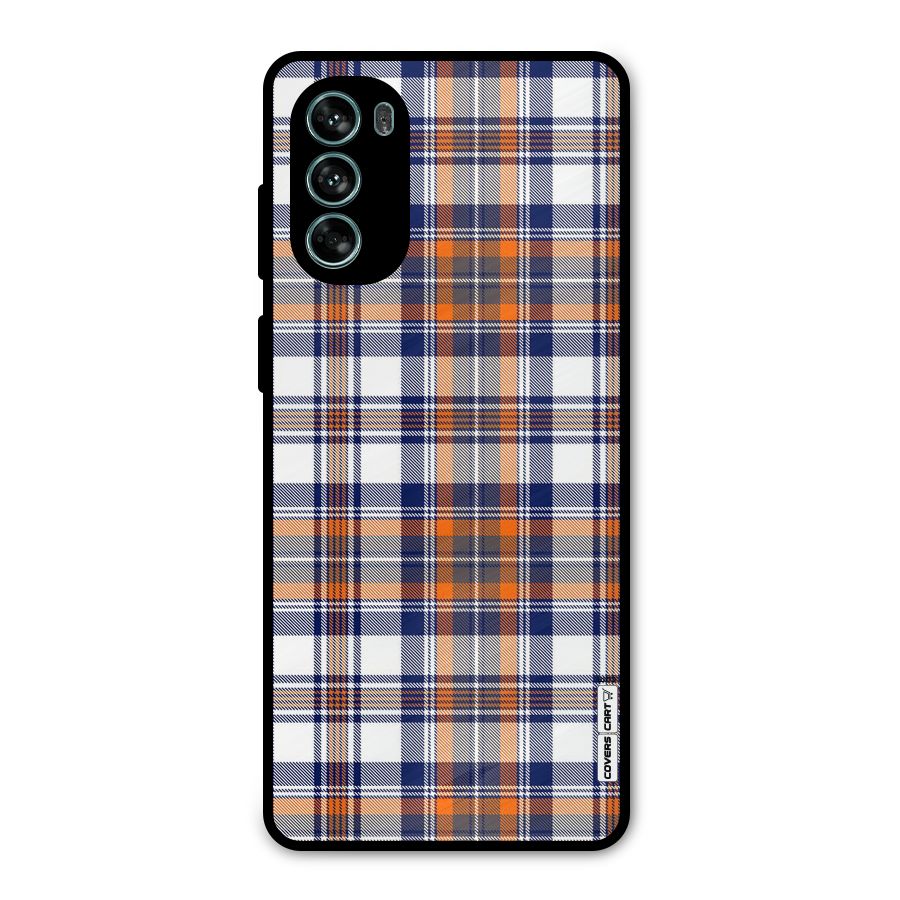 Shades Of Check Metal Back Case for Moto G62