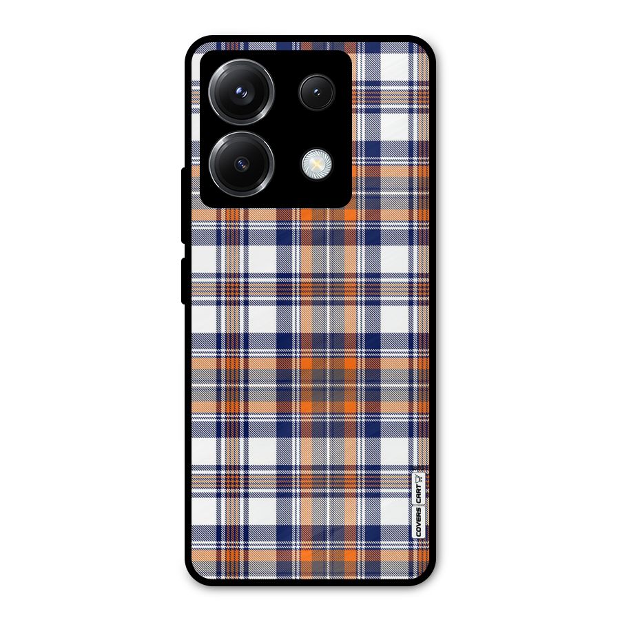 Shades Of Check Metal Back Case for Poco X6