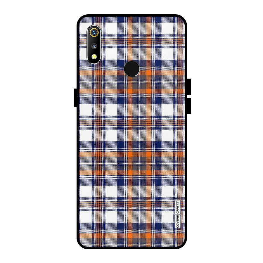 Shades Of Check Metal Back Case for Realme 3i