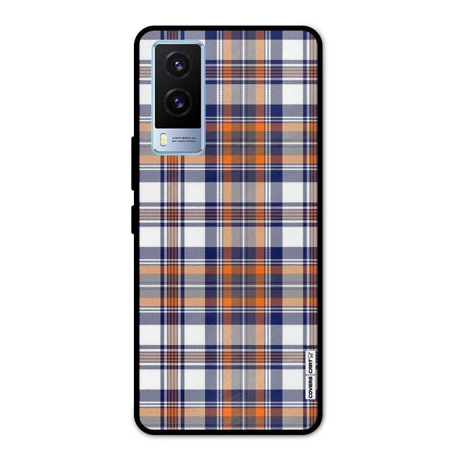 Shades Of Check Metal Back Case for Vivo V21e 5G