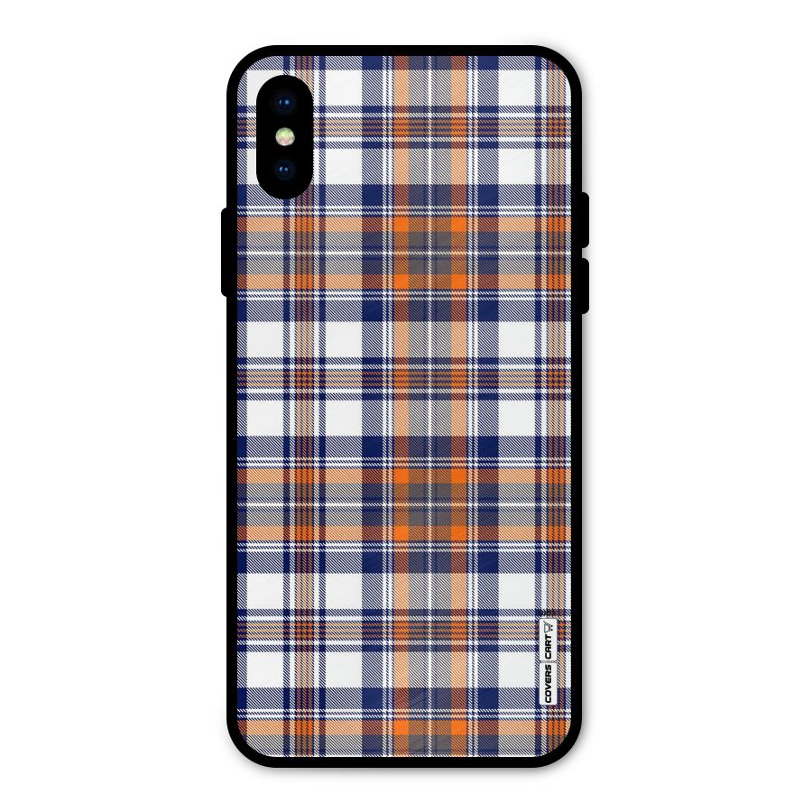 Shades Of Check Metal Back Case for iPhone XS