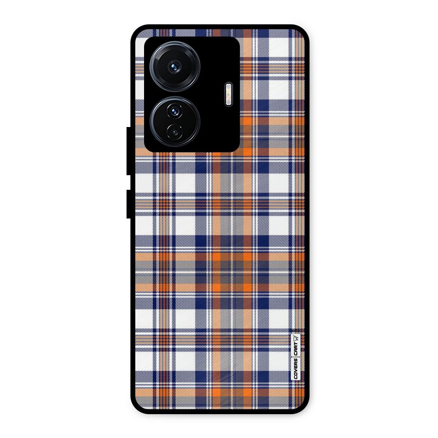 Shades Of Check Metal Back Case for iQOO Z6