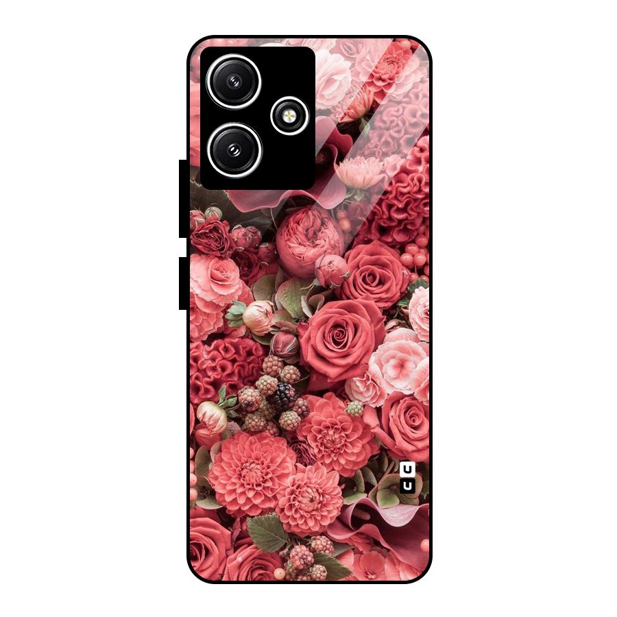 Shades Of Peach Glass Back Case for Redmi 12 5G