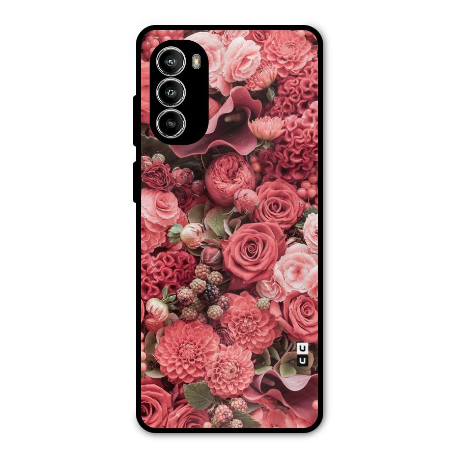Shades Of Peach Metal Back Case for Moto G52