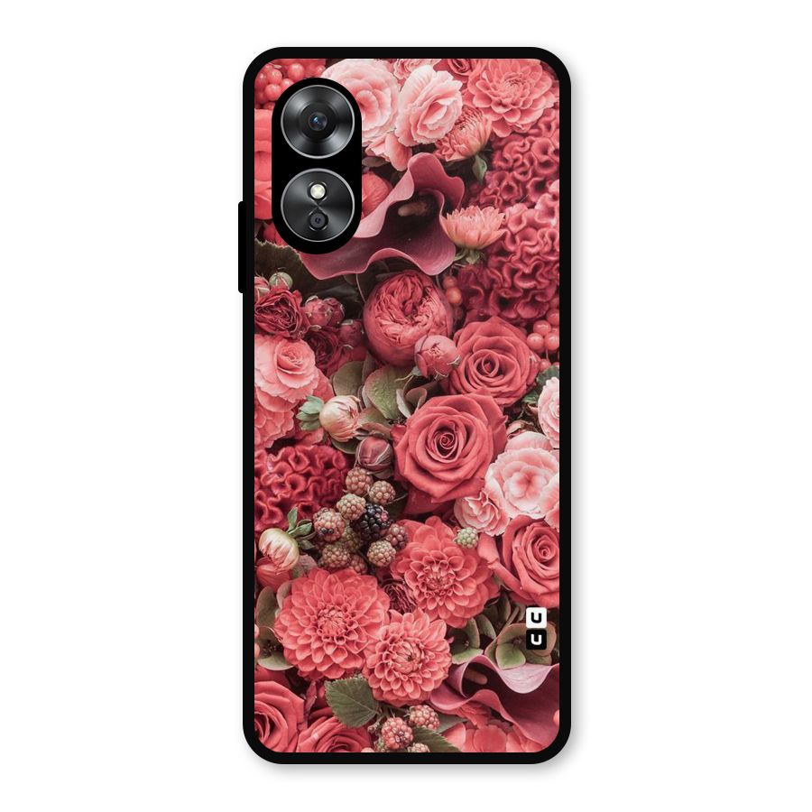 Shades Of Peach Metal Back Case for Oppo A17