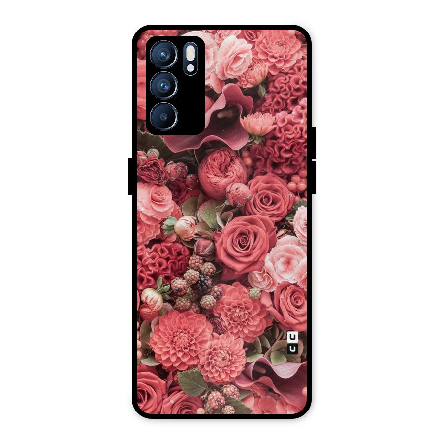 Shades Of Peach Metal Back Case for Oppo Reno6 5G