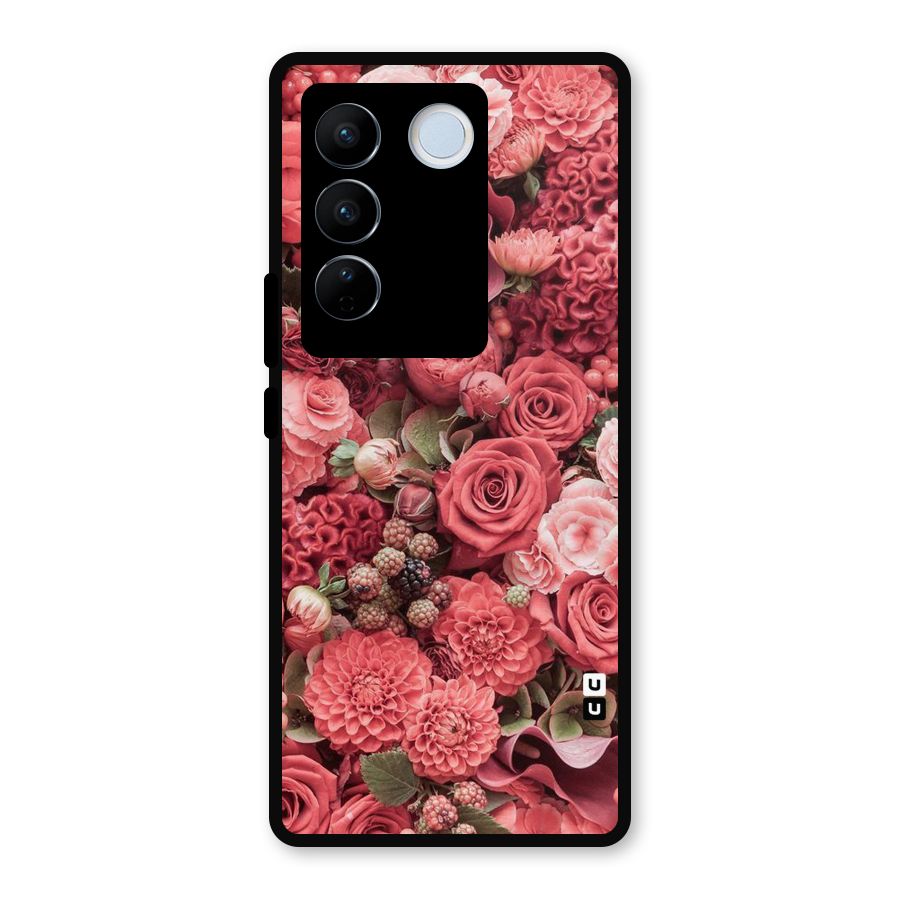 Shades Of Peach Metal Back Case for Vivo V27