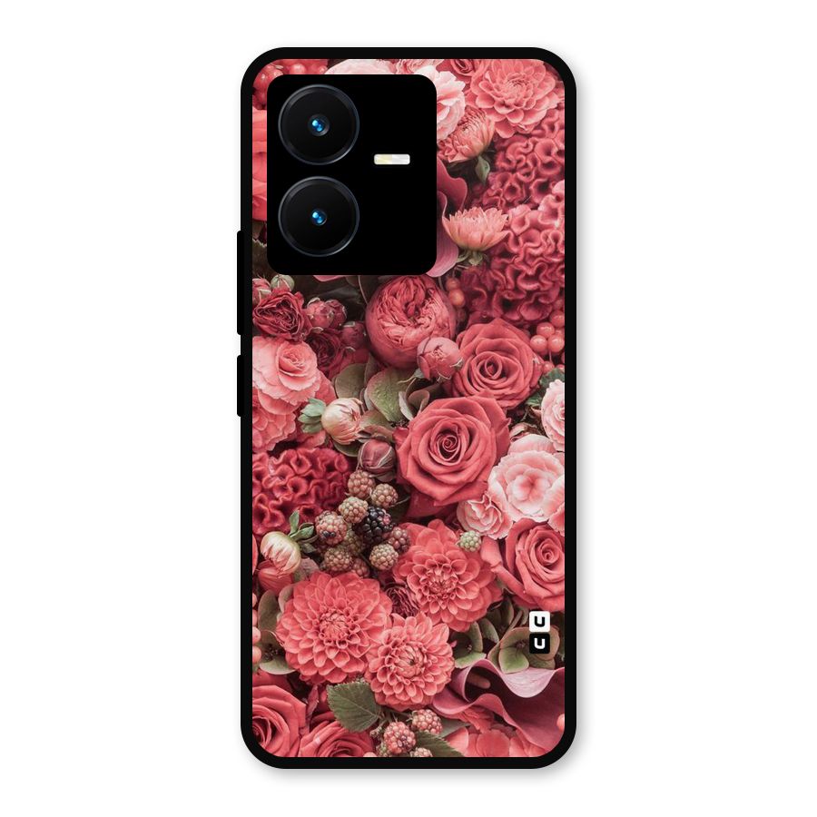 Shades Of Peach Metal Back Case for Vivo Y22s