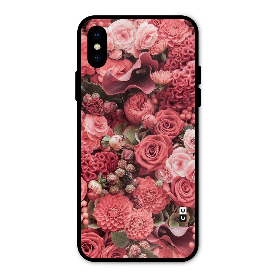 Shades Of Peach Metal Back Case for iPhone XS