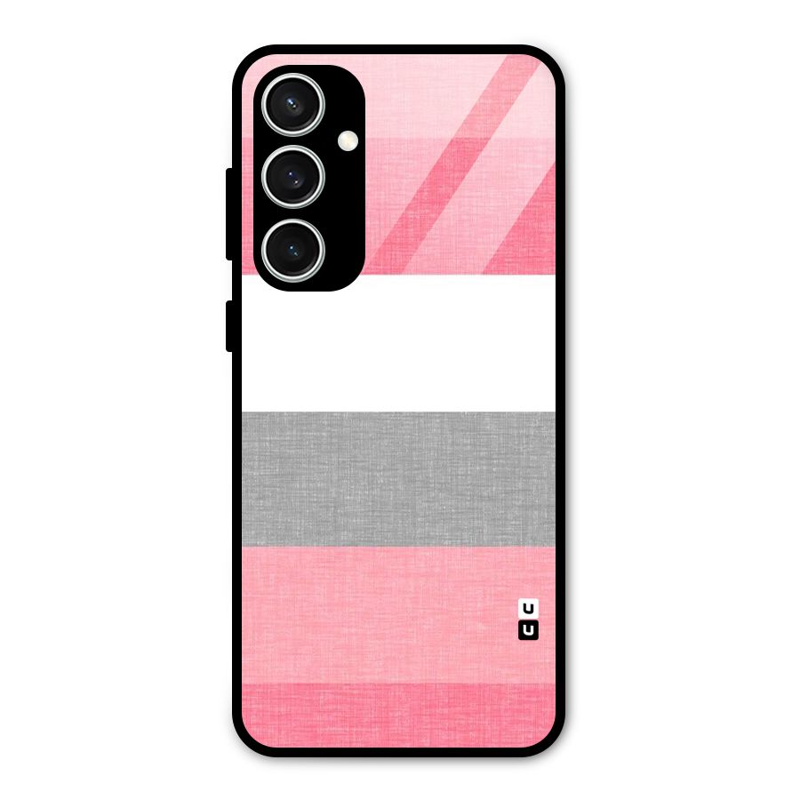 Shades Pink Stripes Glass Back Case for Galaxy S23 FE