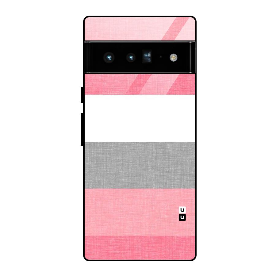 Shades Pink Stripes Glass Back Case for Google Pixel 6 Pro