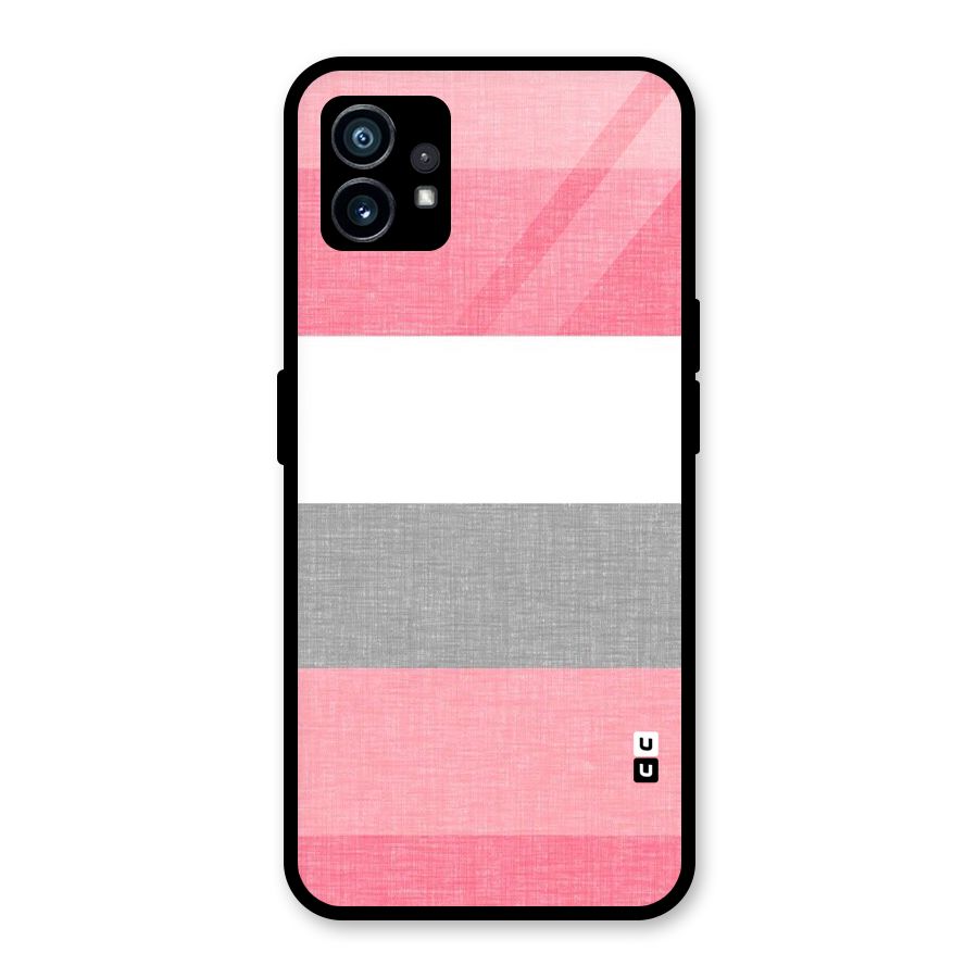 Shades Pink Stripes Glass Back Case for Nothing Phone 1