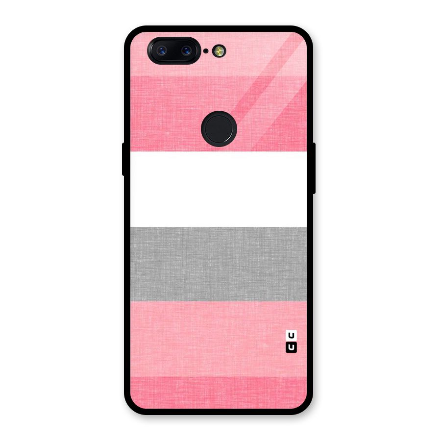 Shades Pink Stripes Glass Back Case for OnePlus 5T