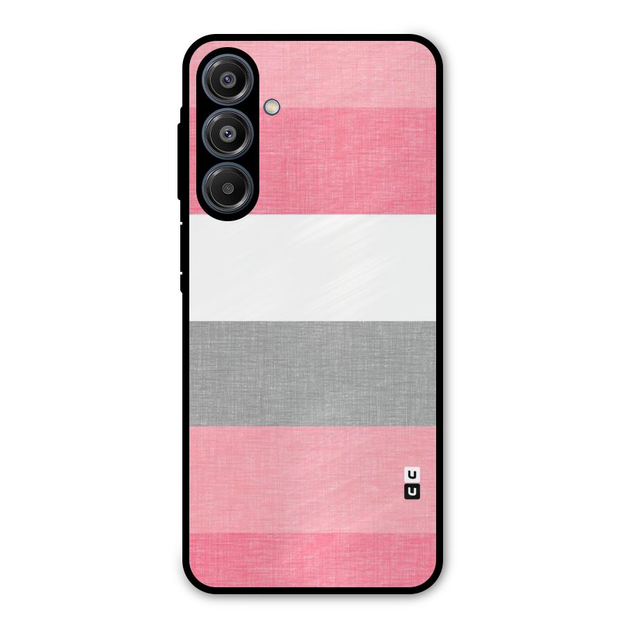 Shades Pink Stripes Metal Back Case for Galaxy A16 5G