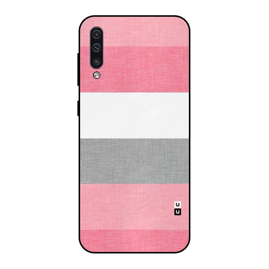Shades Pink Stripes Metal Back Case for Galaxy A30s